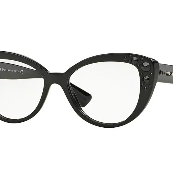 Versace 3221-B Jeweled Eyeglass Frames - Picture 6 of 12